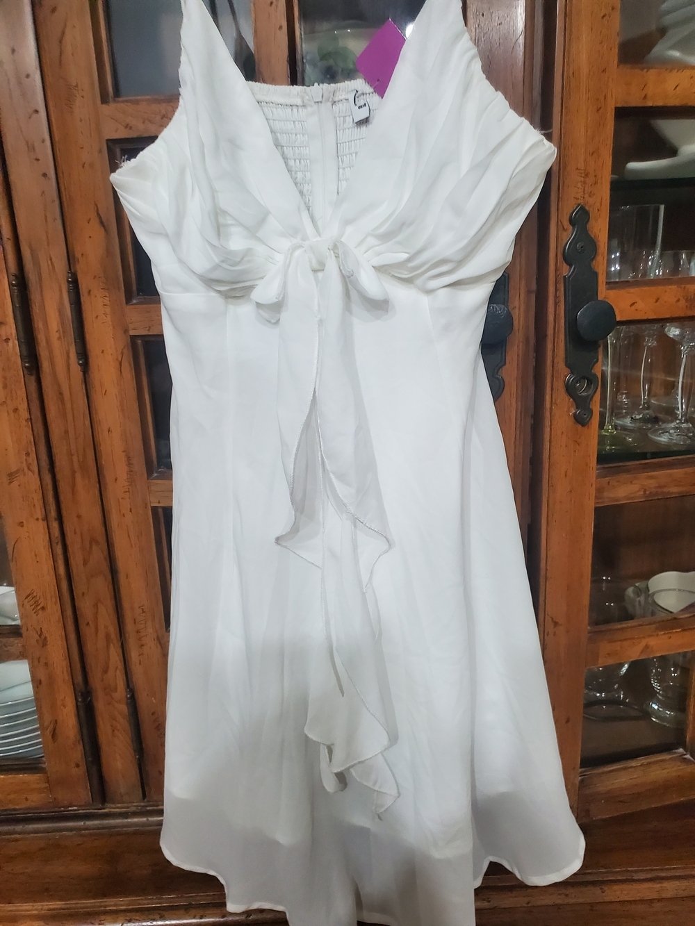 Princess Polly White Ruffle Front Spaghetti Strap Mini Dress - Picture 4 of 8
